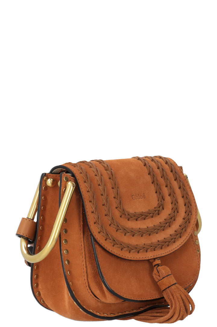 CHLOÉ Hudson Small Bag Suede Cognac