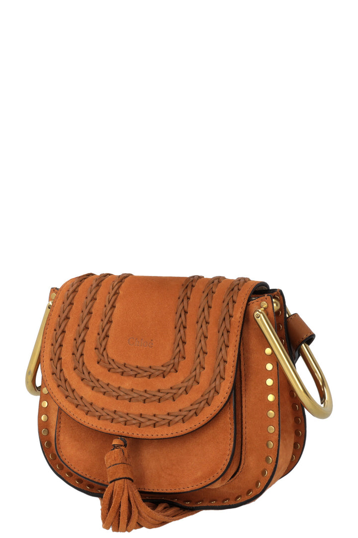 CHLOÉ Hudson Small Bag Suede Cognac