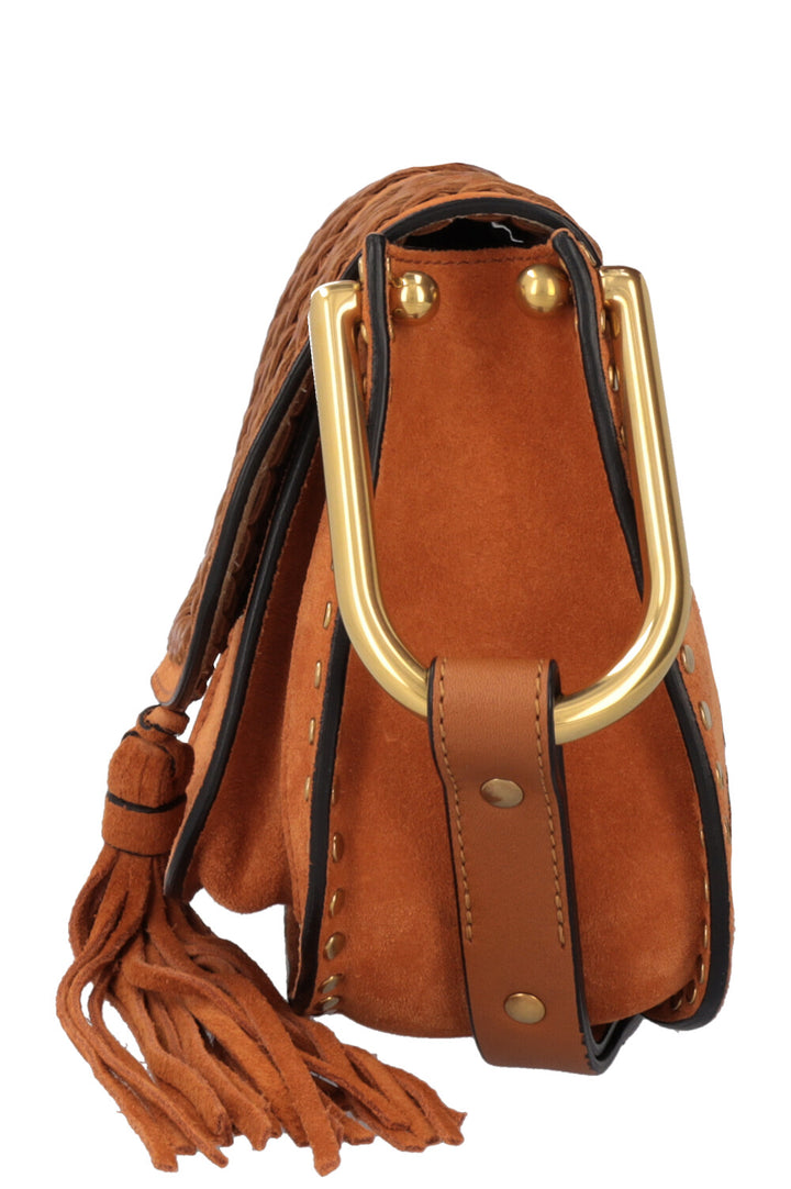 CHLOÉ Hudson Small Bag Suede Cognac