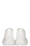 PRADA Monolith Pointy Loafers White