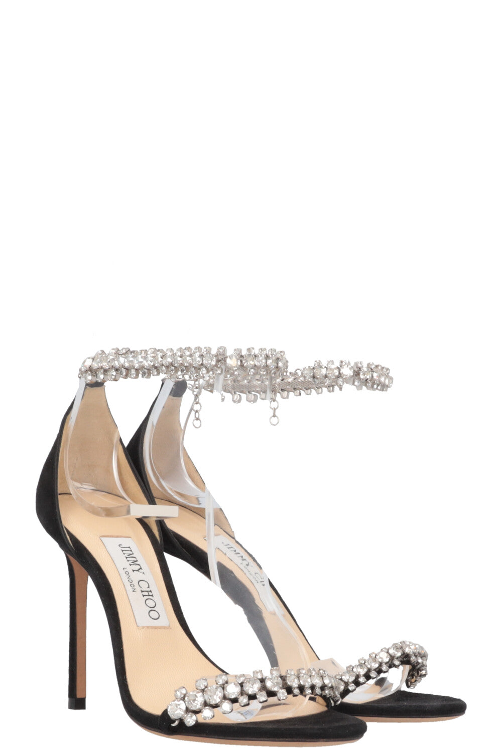 JIMMY CHOO Shiloh Heels Black Crystals