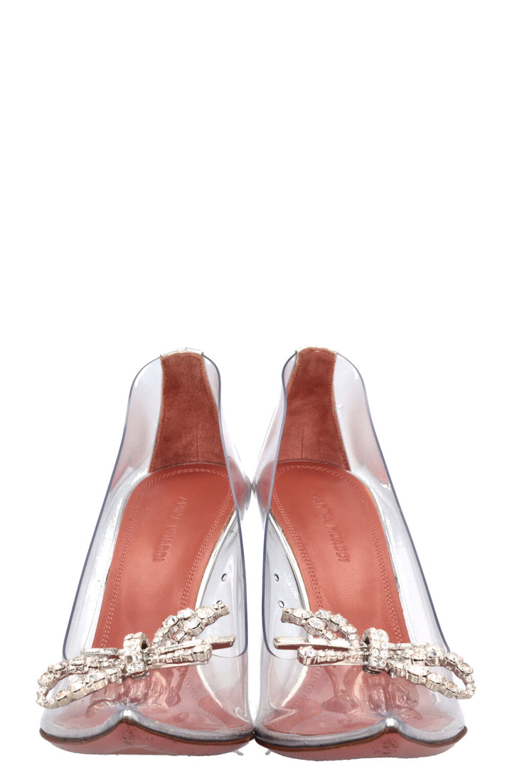 AMINA MUADDI Rosie Glass Sling Heels PVC