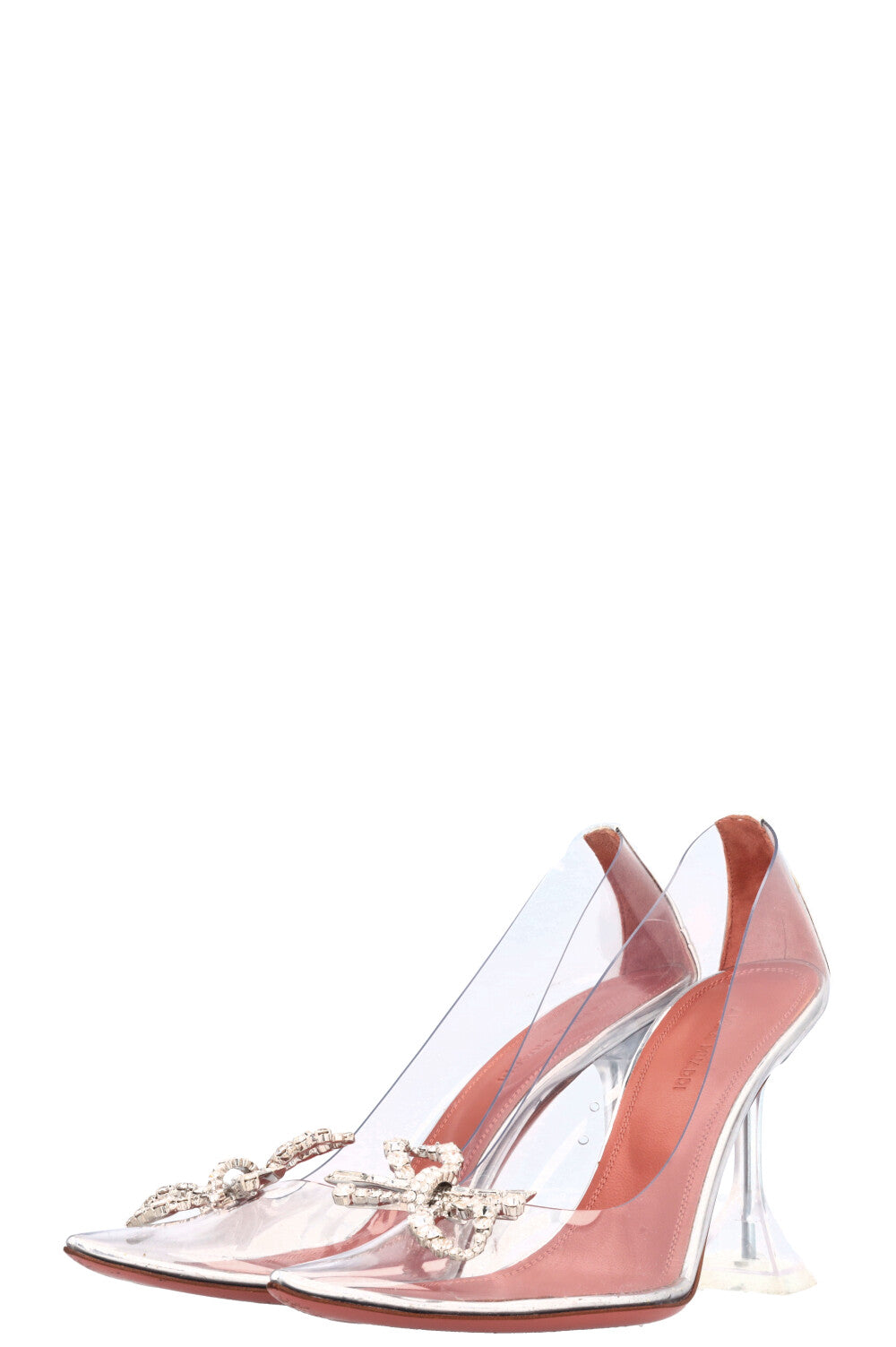AMINA MUADDI Rosie Glass Sling Heels PVC