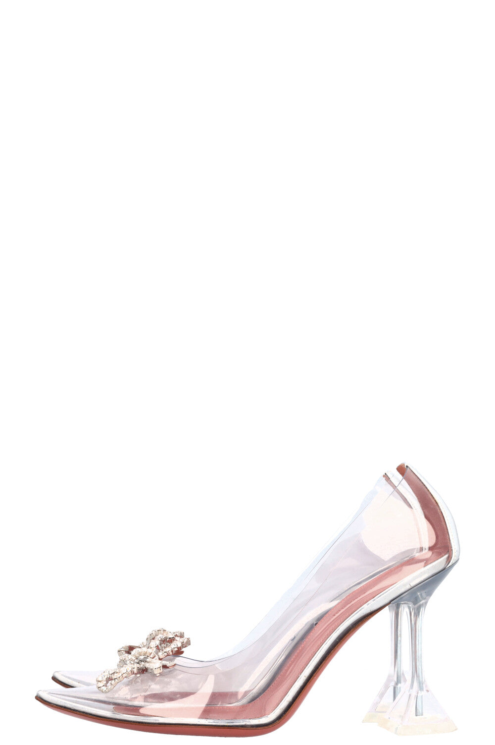 AMINA MUADDI Rosie Glass Sling Heels PVC