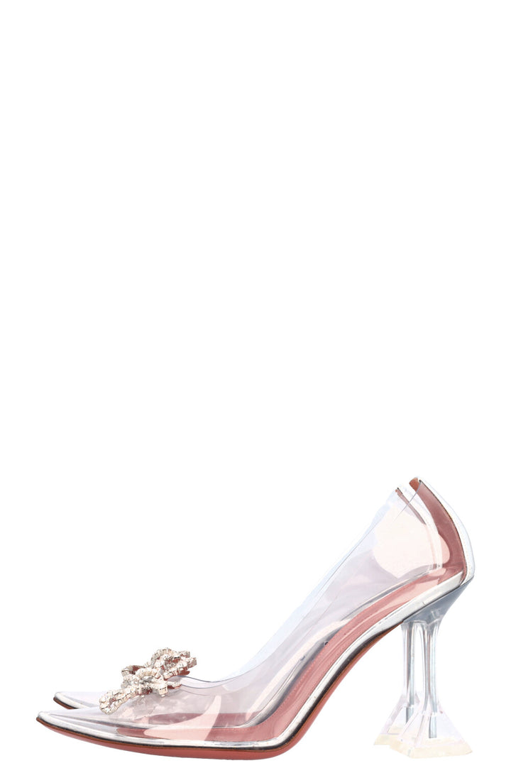 AMINA MUADDI Rosie Glass Sling Heels PVC