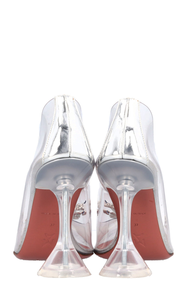 AMINA MUADDI Rosie Glass Sling Heels PVC