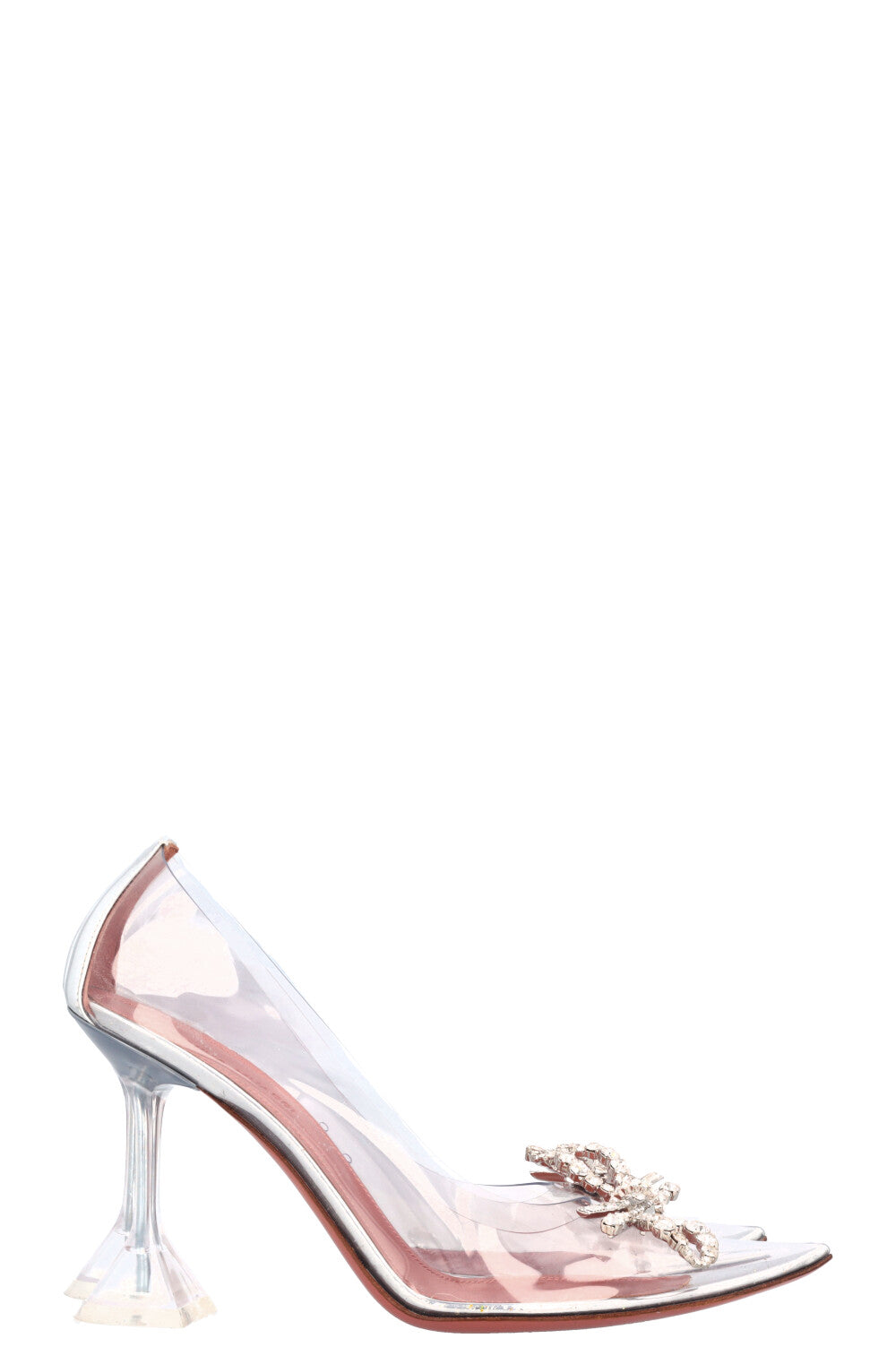 AMINA MUADDI Rosie Glass Sling Heels PVC