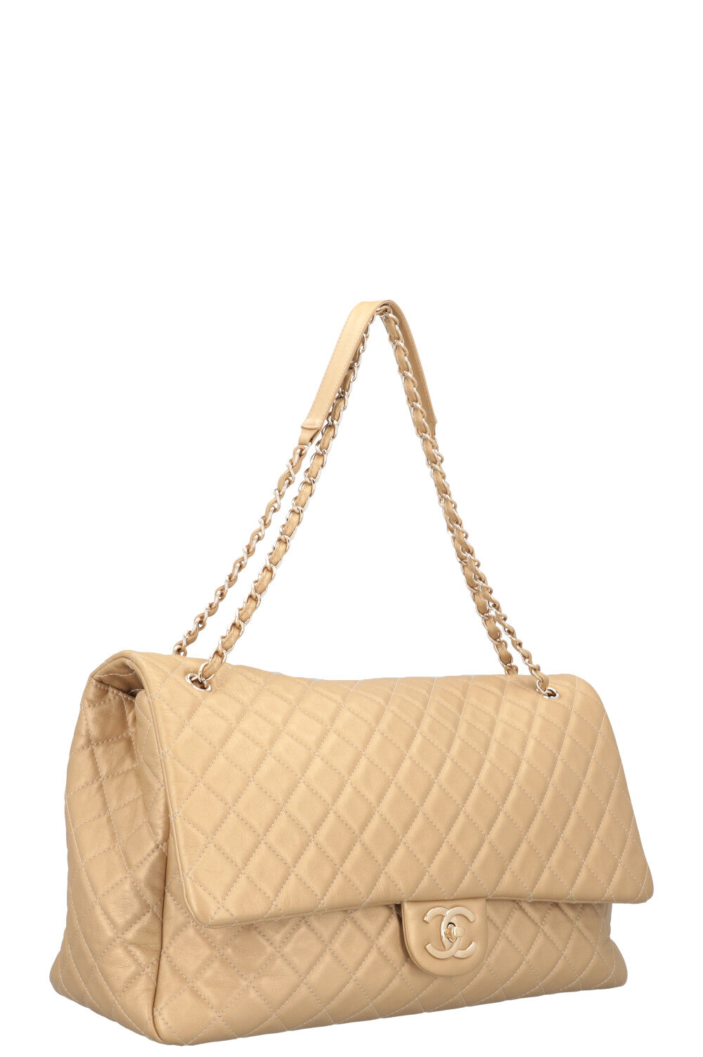 CHANEL XXL Airline Classic Flap Bag Gold