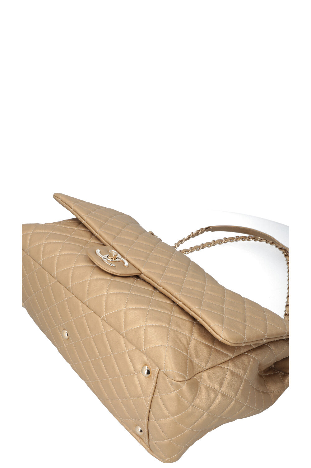 CHANEL XXL Airline Classic Flap Bag Gold