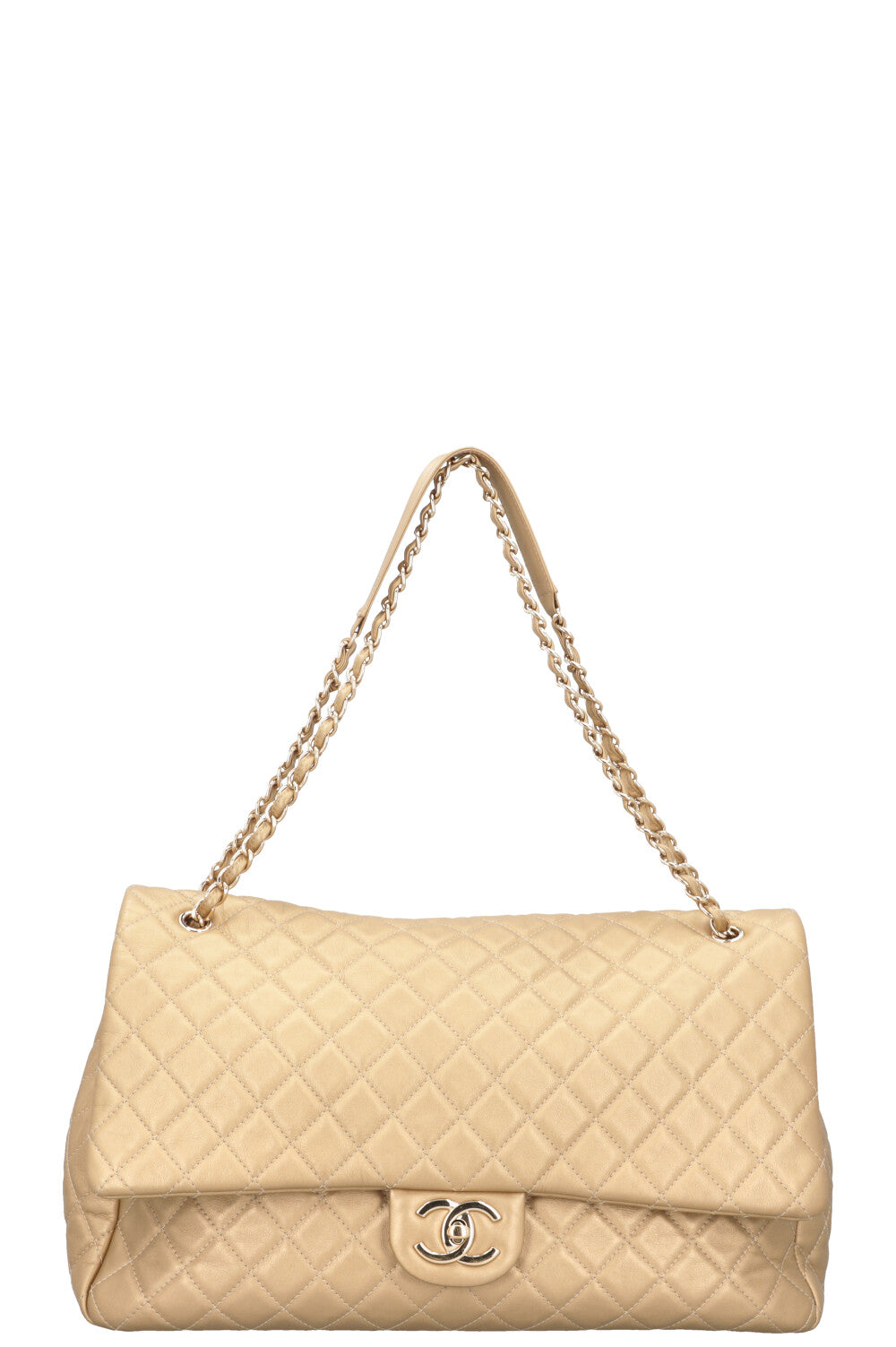 CHANEL XXL Airline Classic Flap Bag Gold