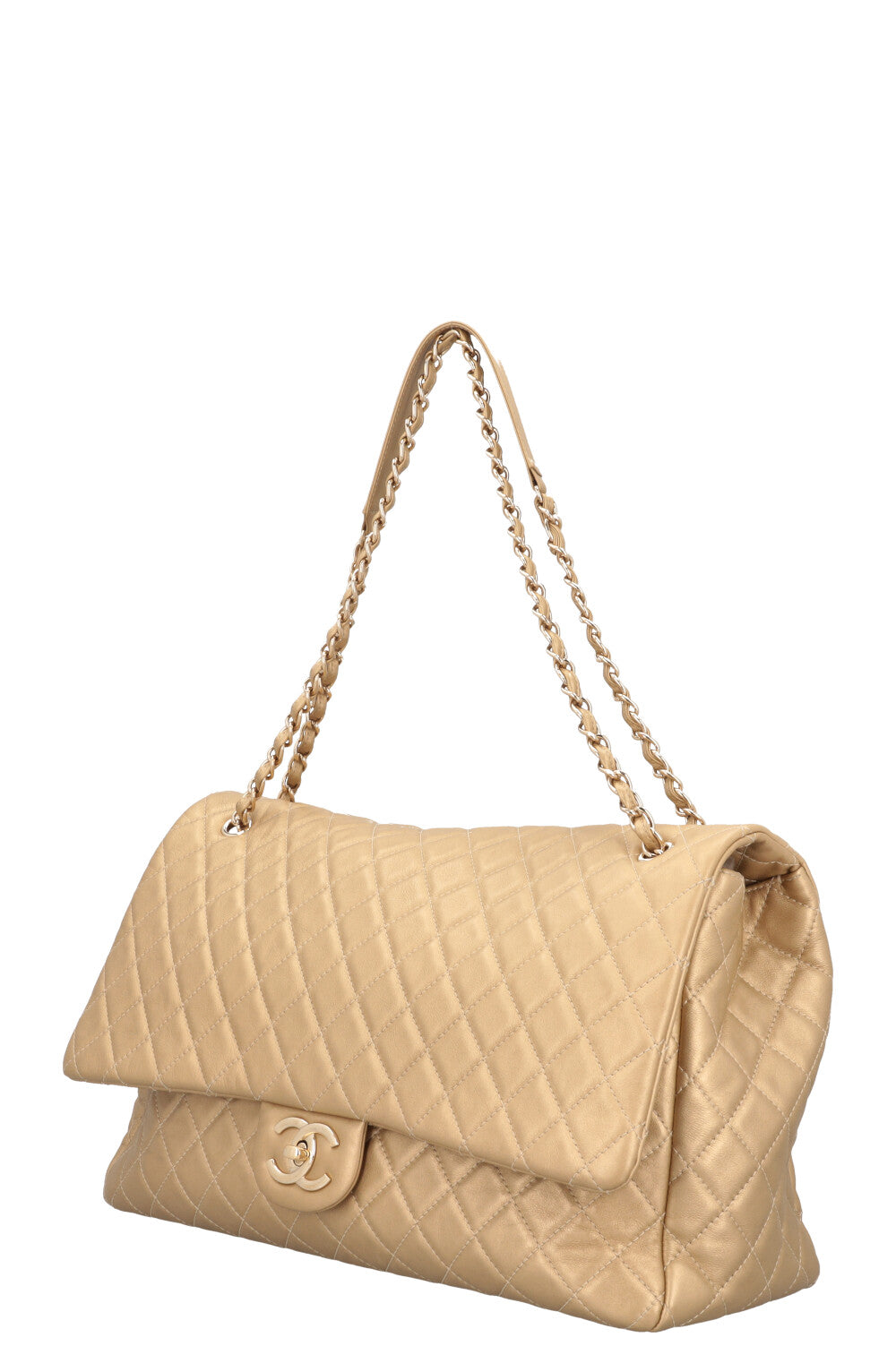 CHANEL XXL Airline Classic Flap Bag Gold