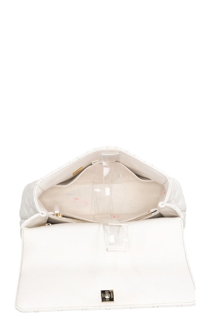 CHANEL Coco Handle Bag White