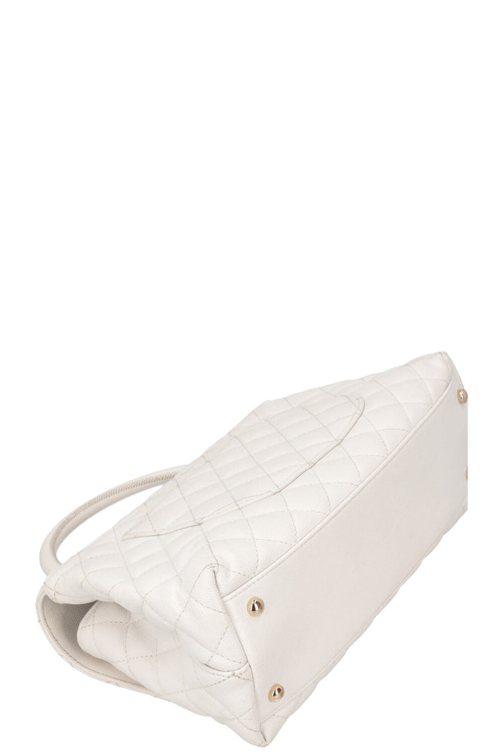 CHANEL Coco Handle Bag White