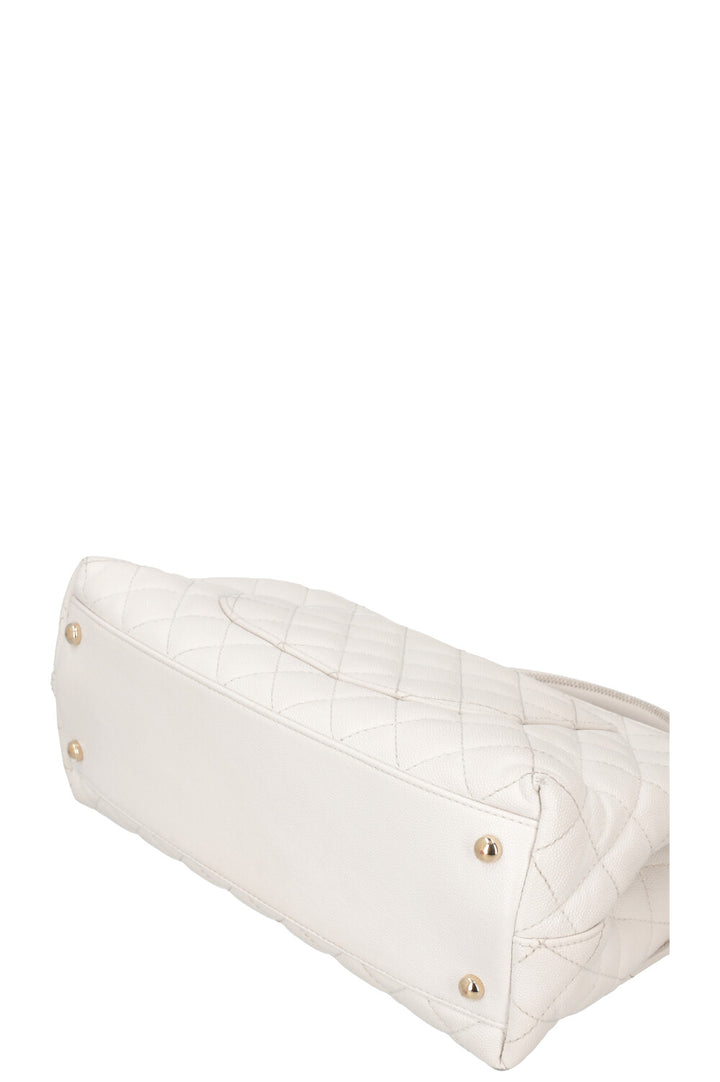 CHANEL Coco Handle Bag White