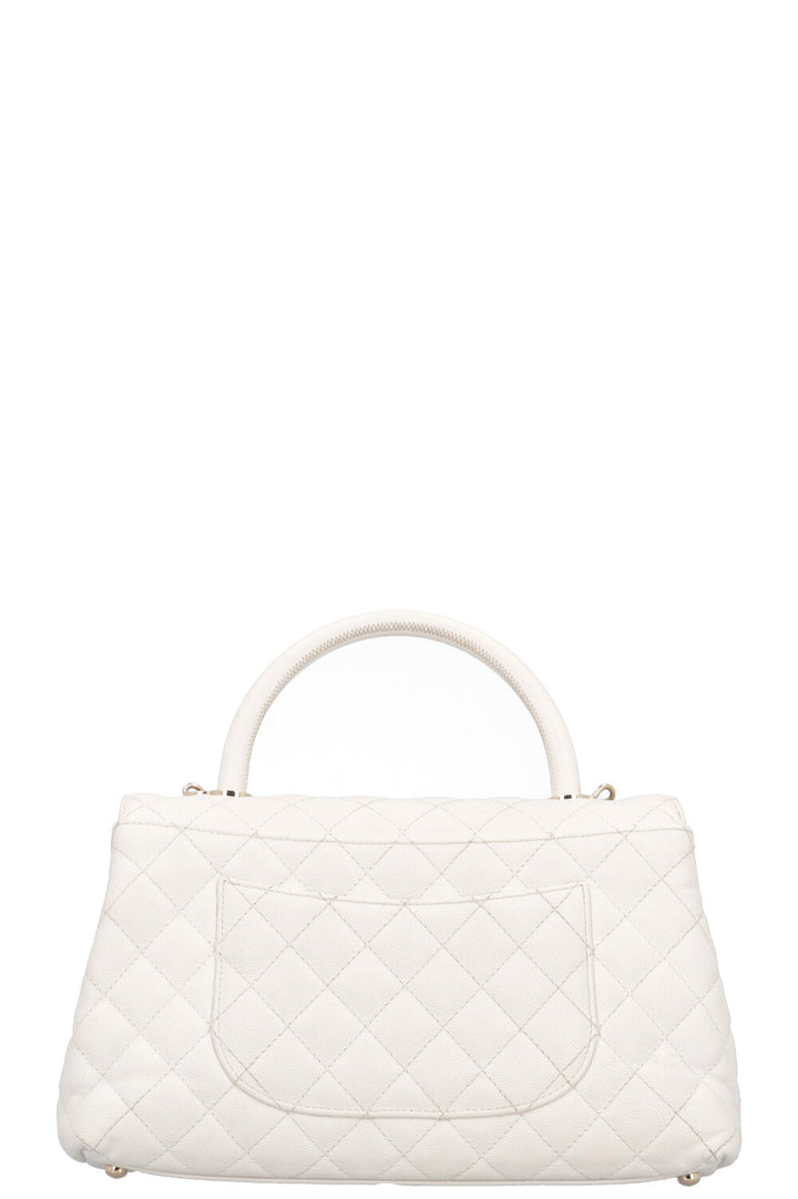 CHANEL Coco Handle Bag White