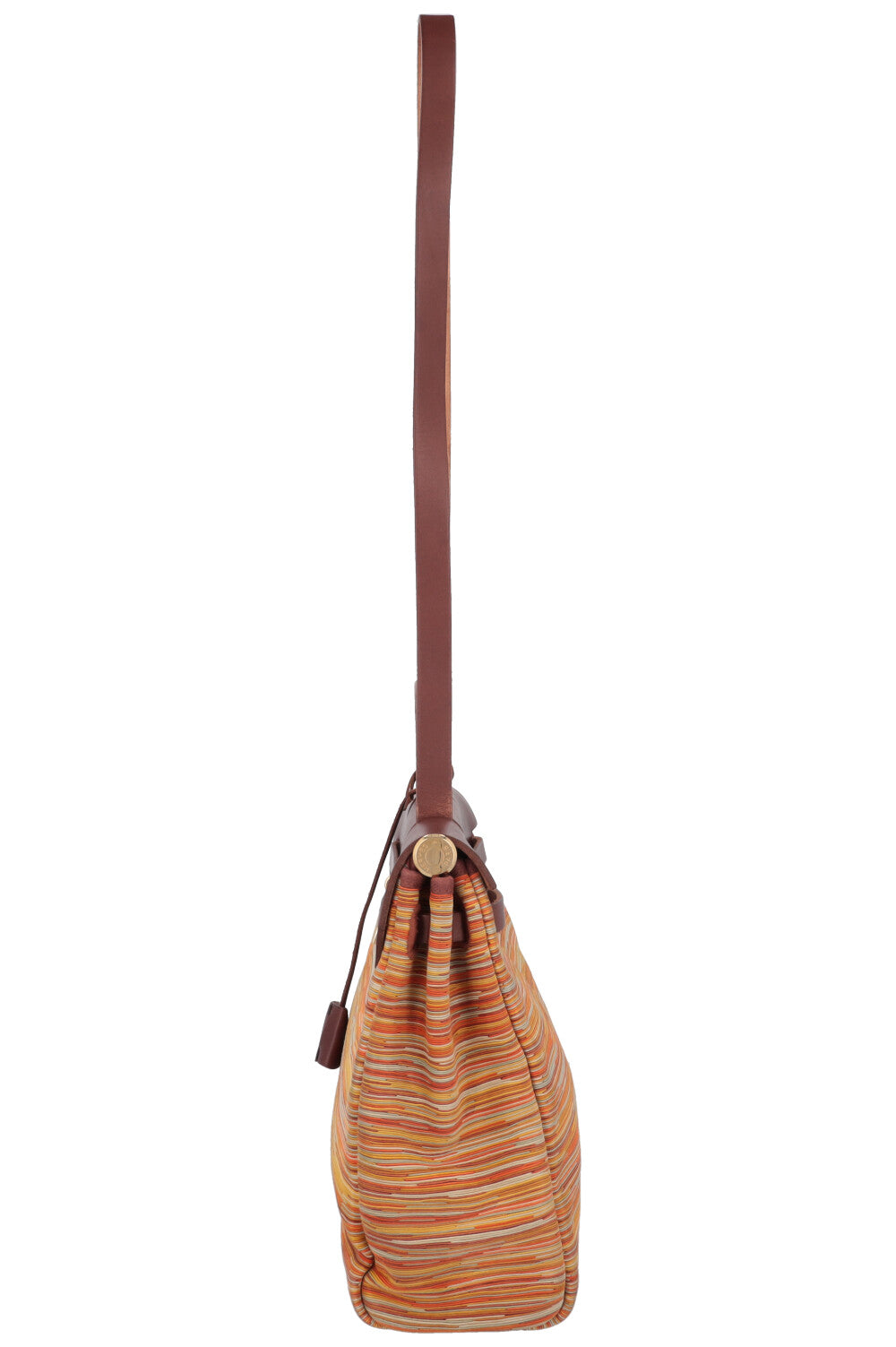 HERMÈS Vibrato Herbag 31 Leather Orange Multicolor