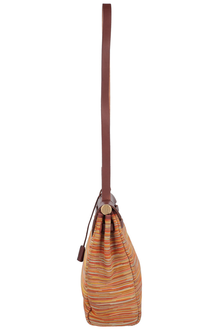 HERMÈS Vibrato Herbag 31 Leather Orange Multicolor