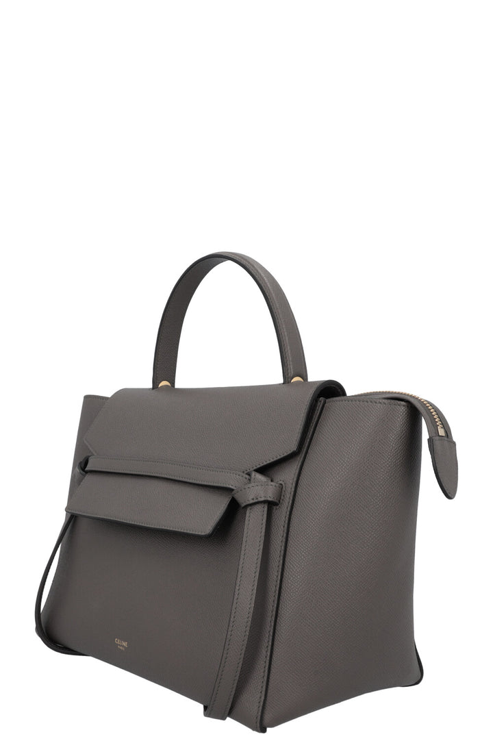 CELINE Mini Belt Bag Leather Grey