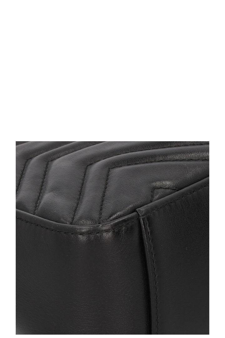 GUCCI Marmont Top Handle Bag Black