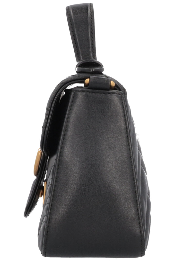 GUCCI Marmont Top Handle Bag Black