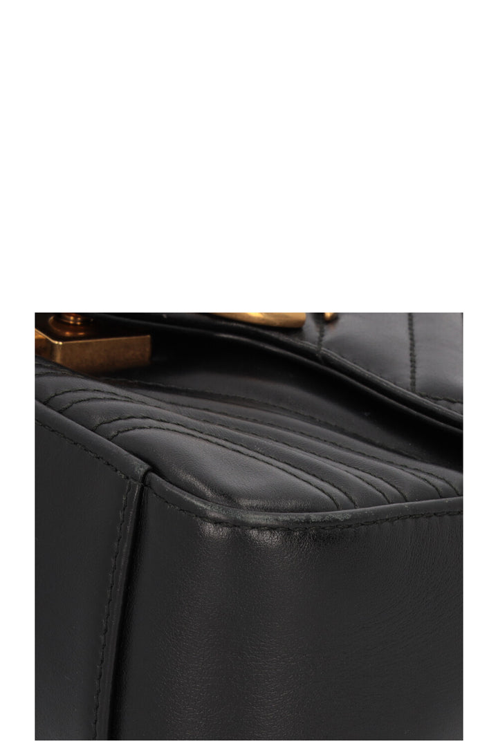 GUCCI Marmont Top Handle Bag Black