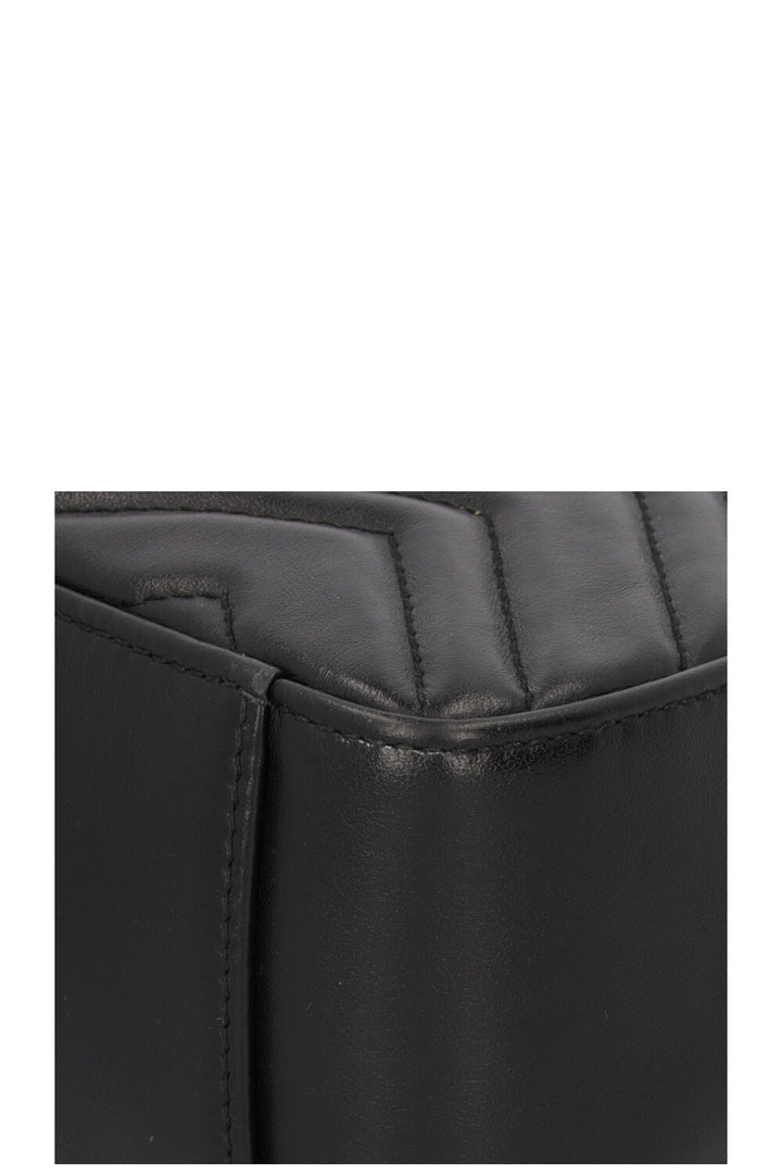 GUCCI Marmont Top Handle Bag Black
