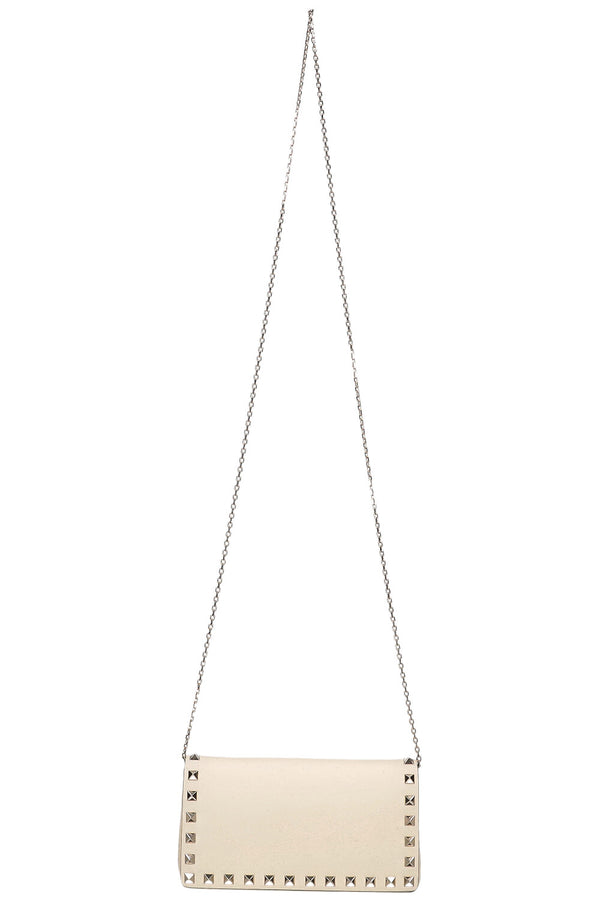 VALENTINO Rockstud Crossbody Bag Créme