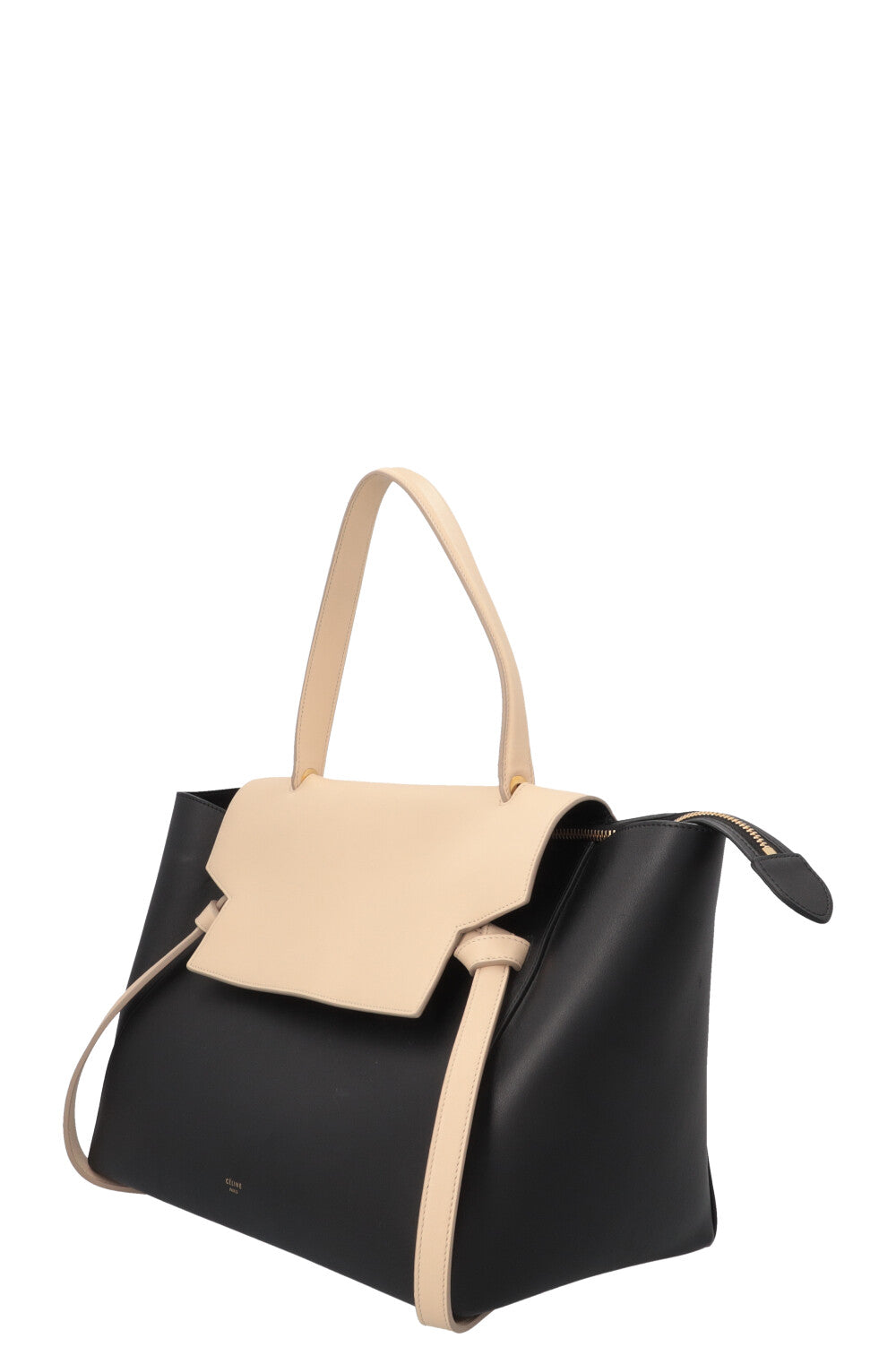 Sac ceinture CELINE Mini crème noir