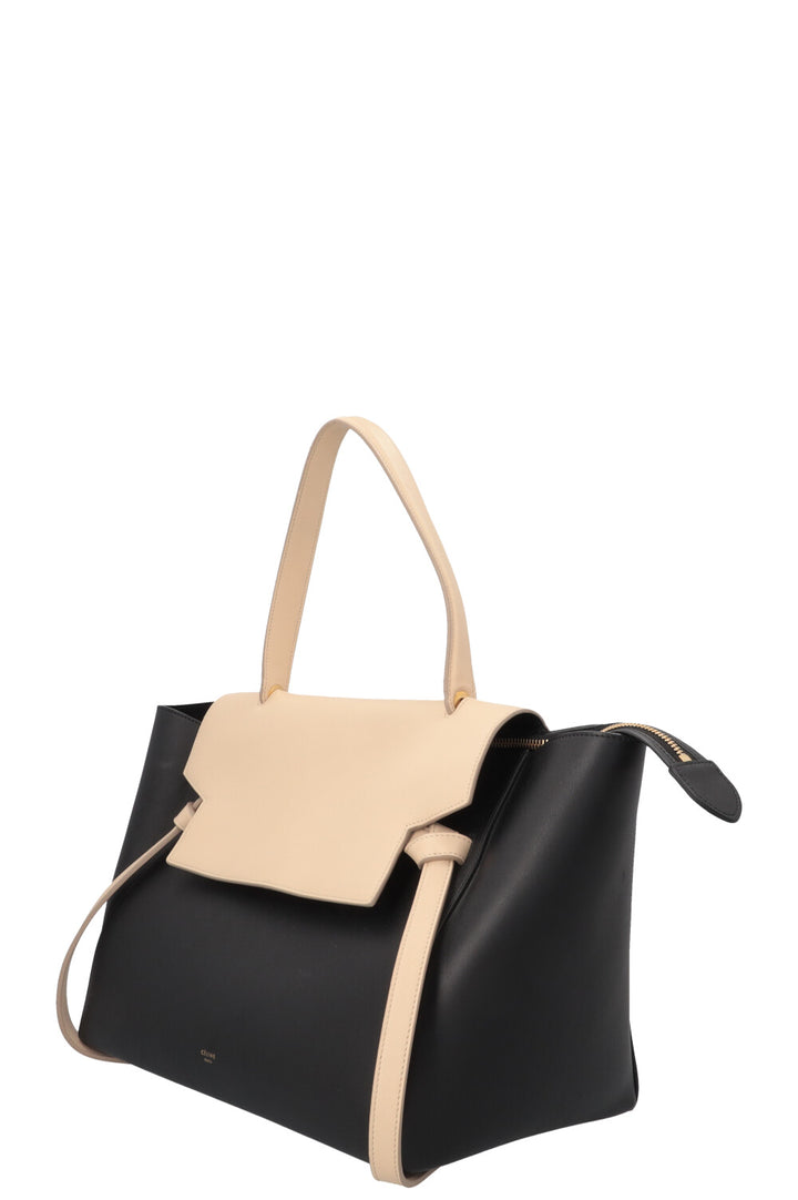 Sac ceinture CELINE Mini crème noir