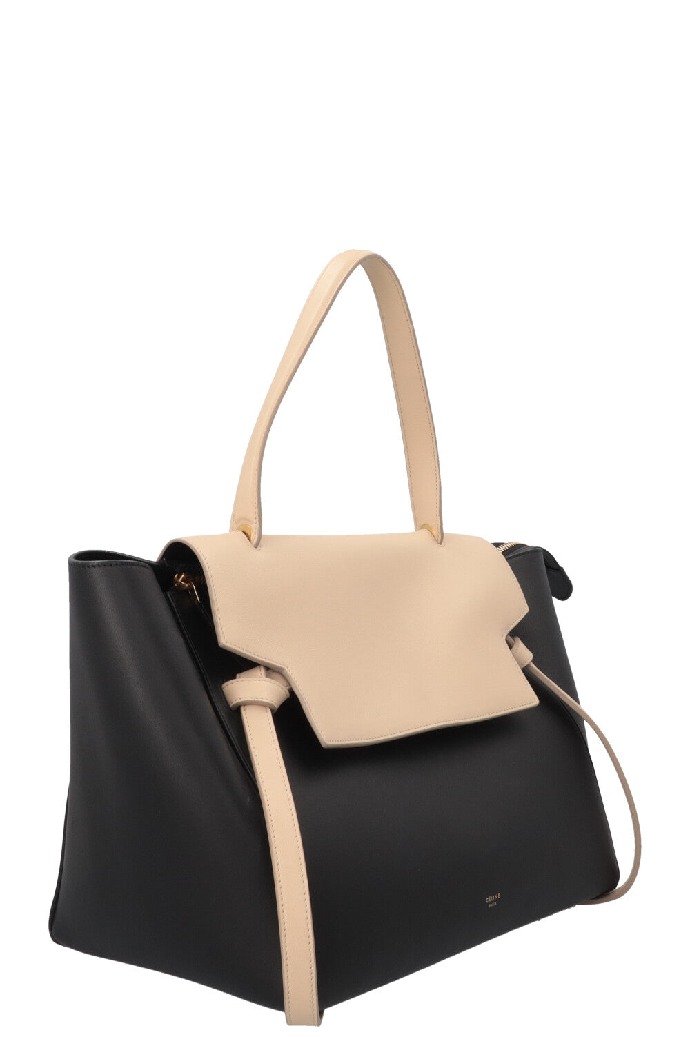 Sac ceinture CELINE Mini crème noir