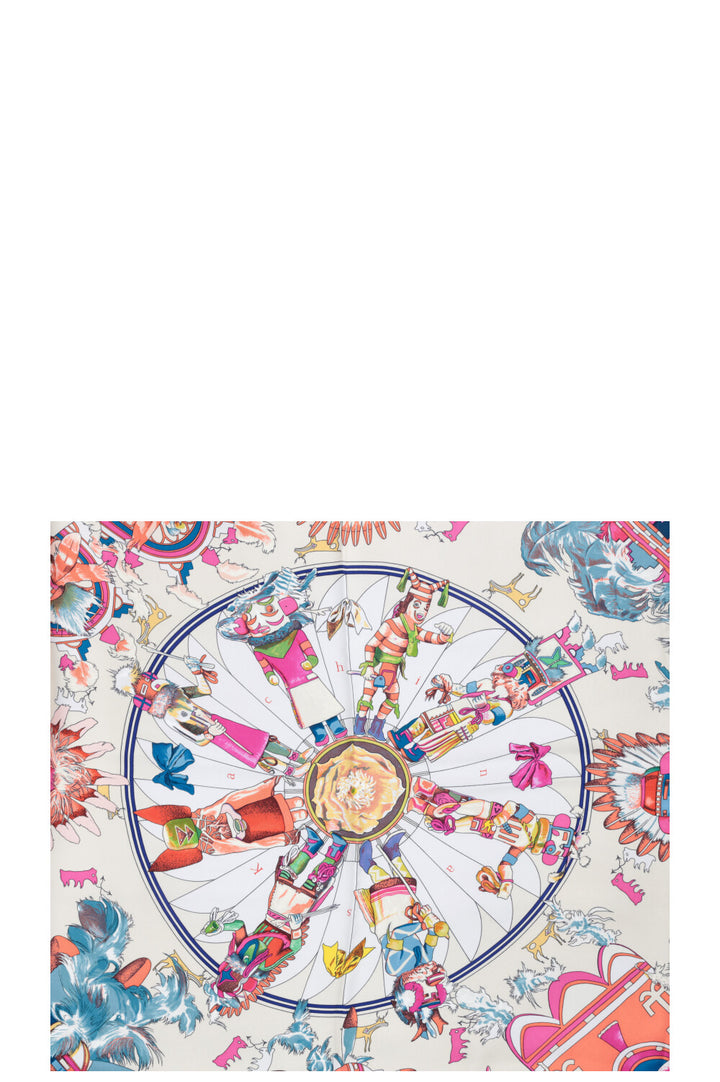 HERMÈS Kachinas Scarf 90 Silk Multicolor