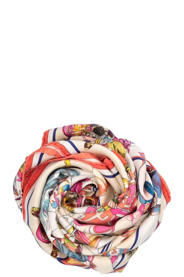 HERMÈS Carré 90 Soie Kachinas Multicolore