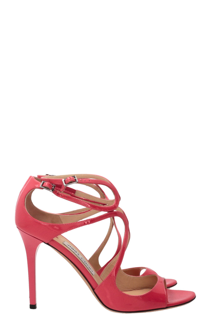 JIMMY CHOO Sandales Azia Cuir Verni Rose