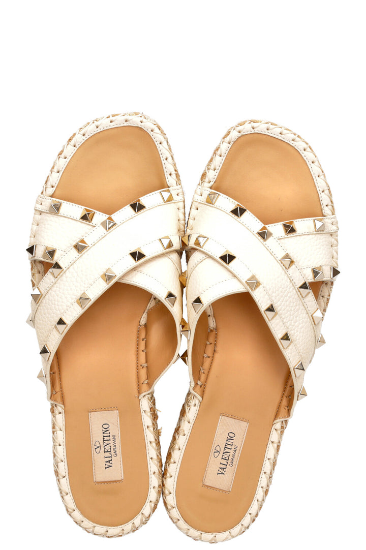 VALENTINO Rockstud Sandals White