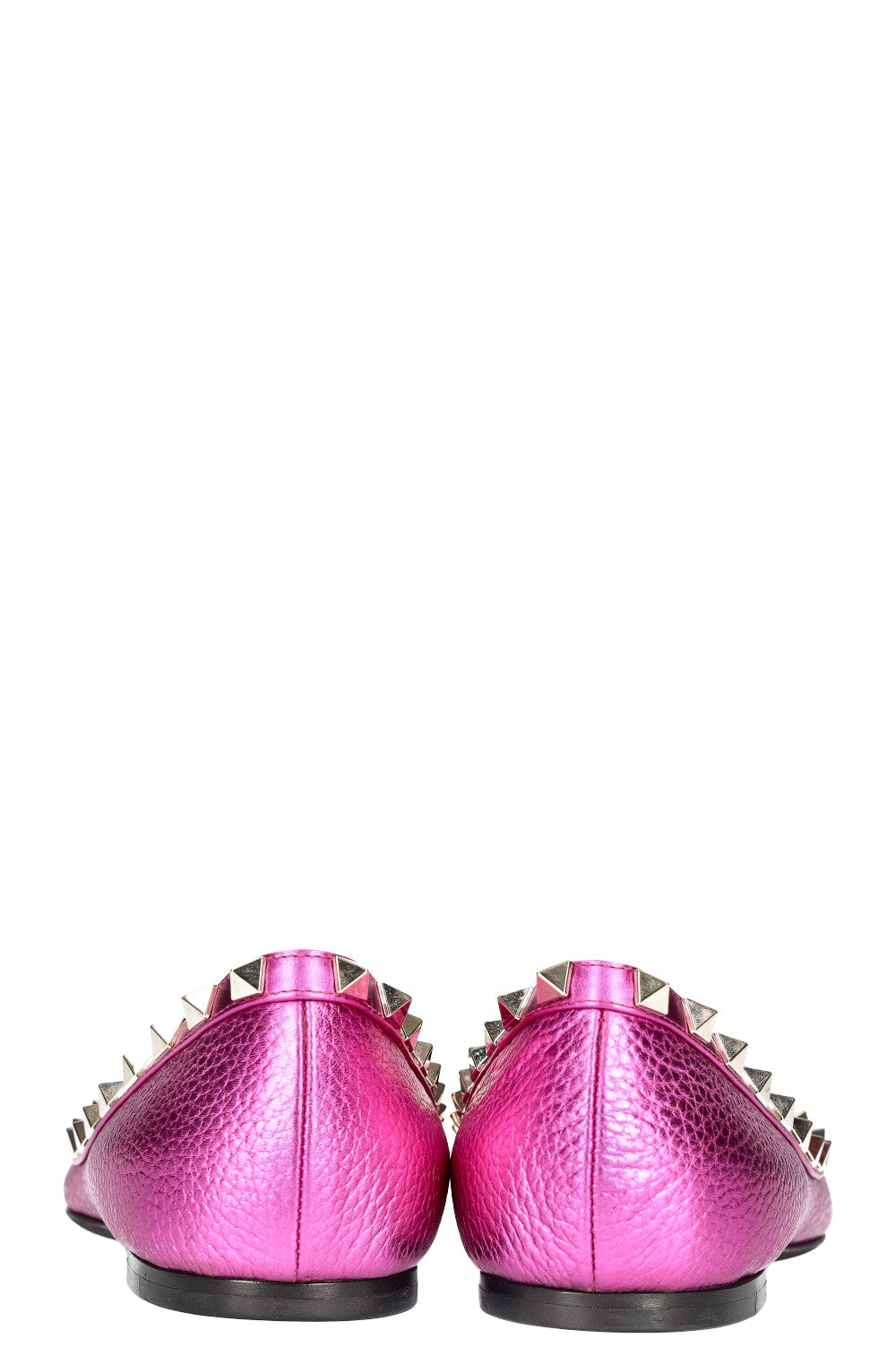 VALENTINO Rockstud Flats Metallic Pink