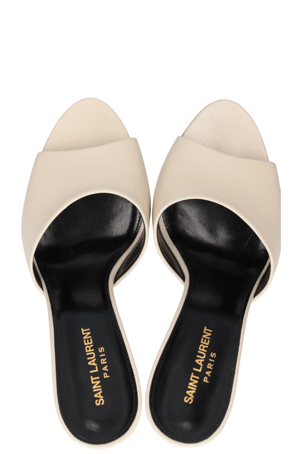 SAINT LAURENT La 16 Mules White