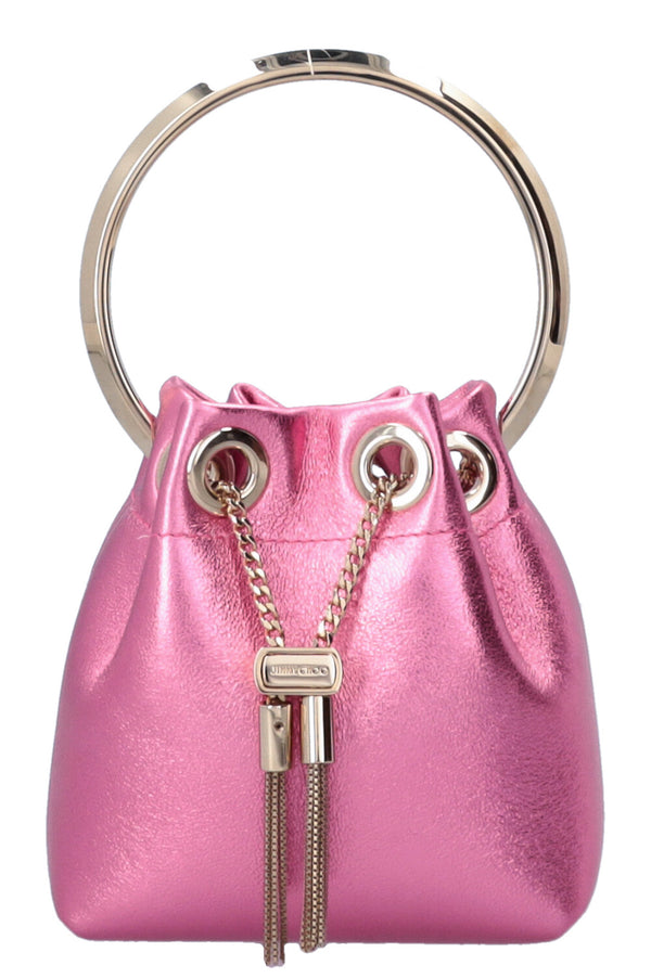 JIMMY CHOO Bon Bon Bag Micro Leather Pink