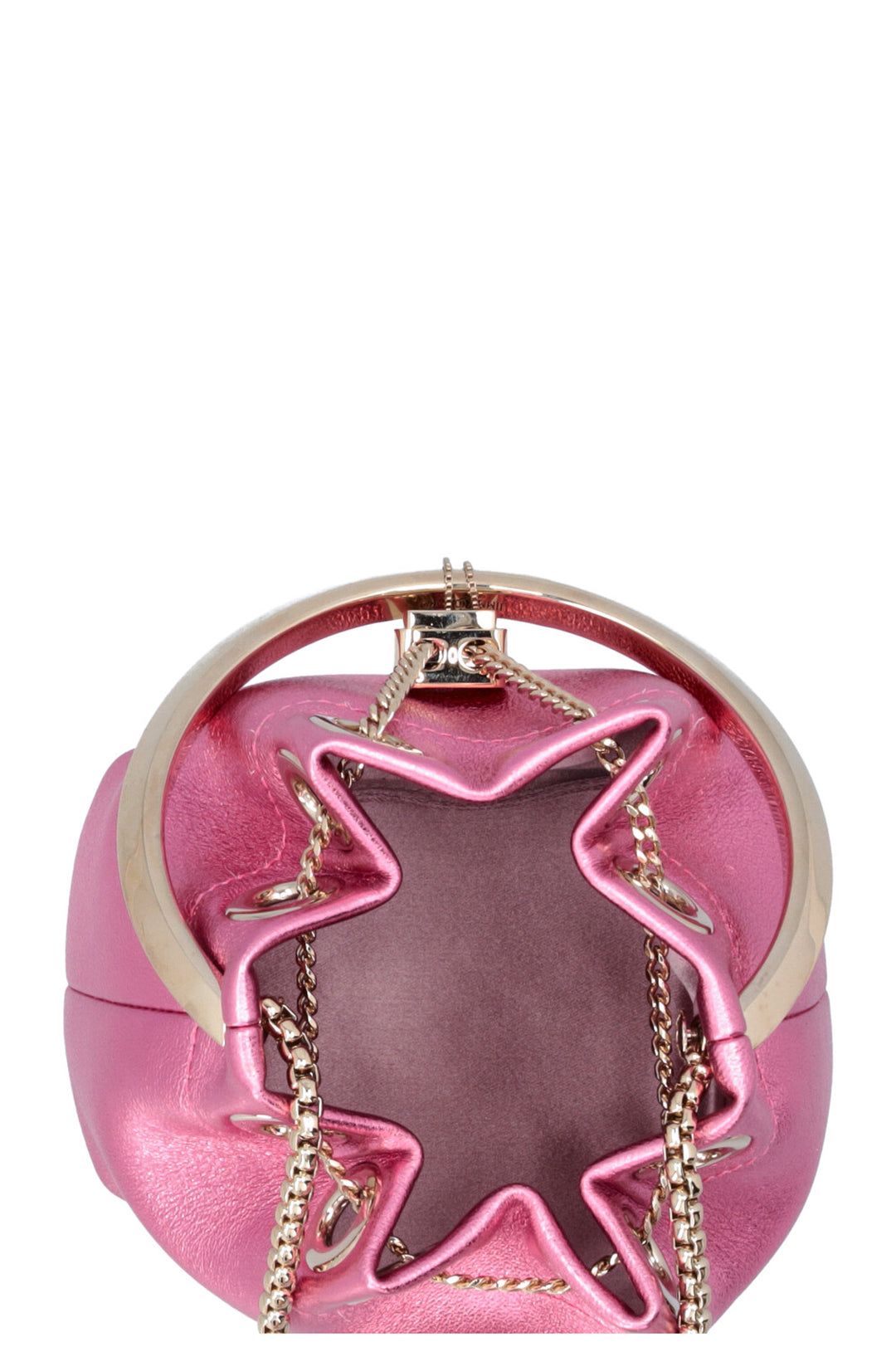 JIMMY CHOO Bon Bon Bag Micro Cuir Rose