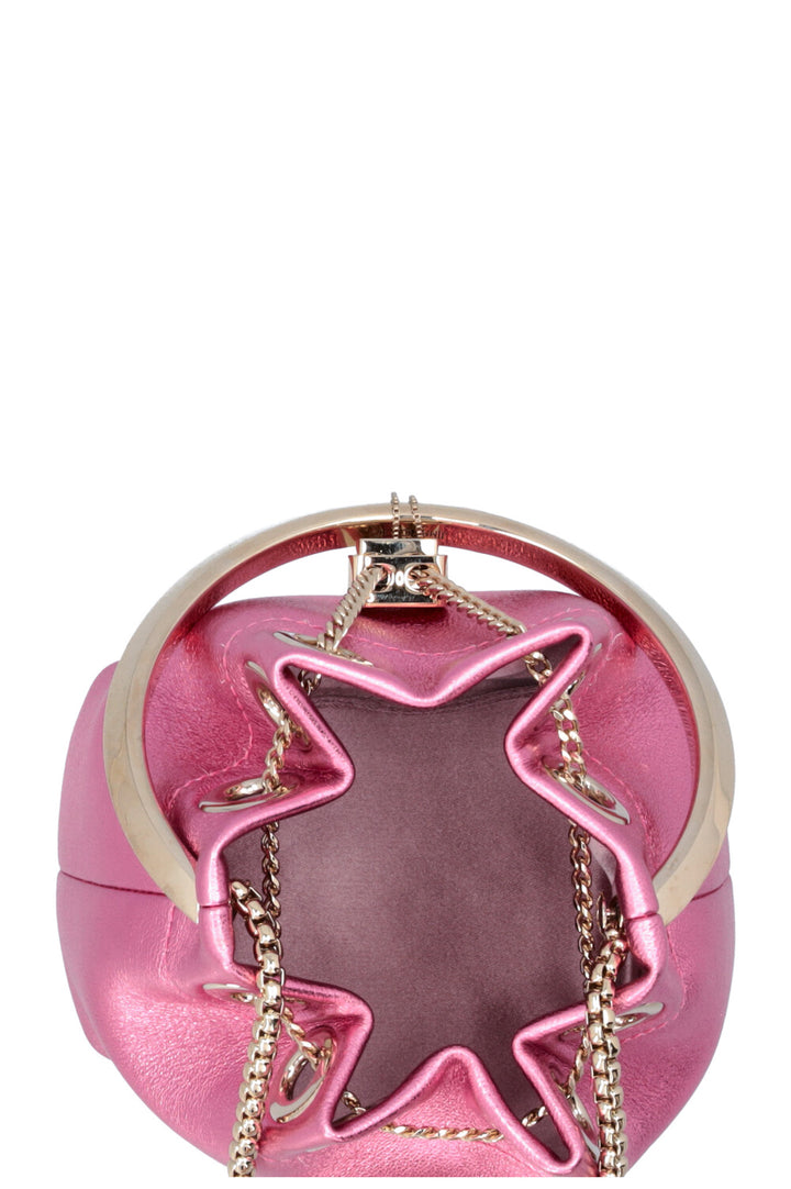 JIMMY CHOO Bon Bon Bag Micro Cuir Rose