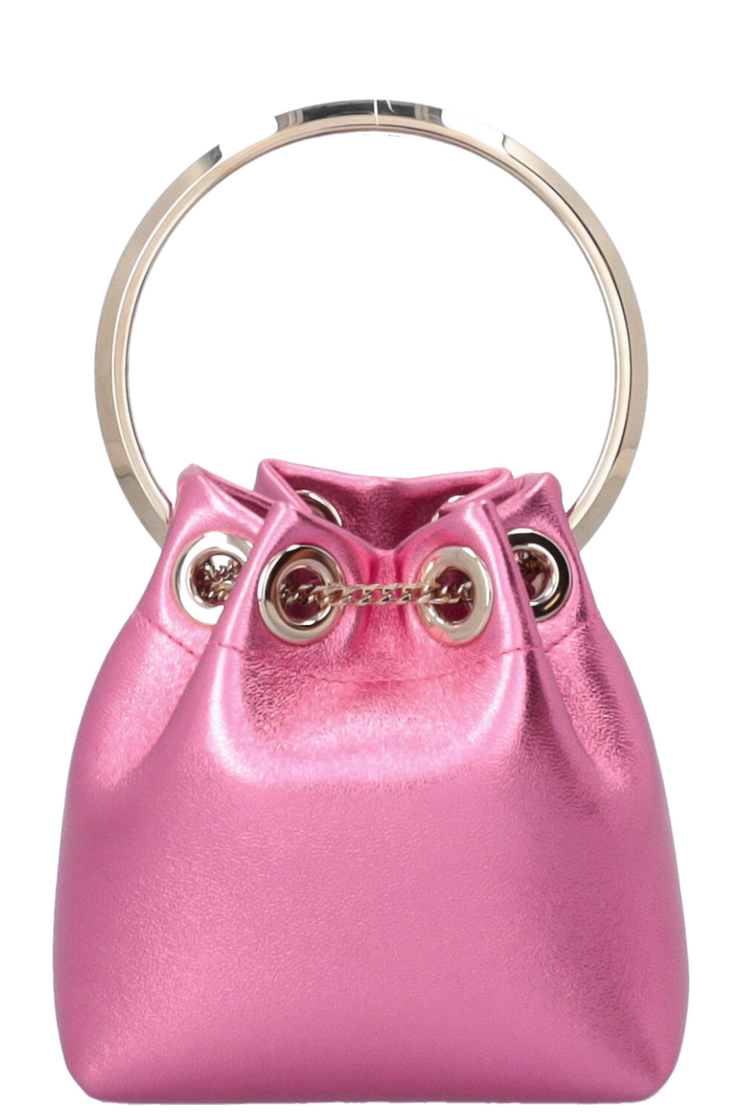 JIMMY CHOO Bon Bon Bag Micro Cuir Rose