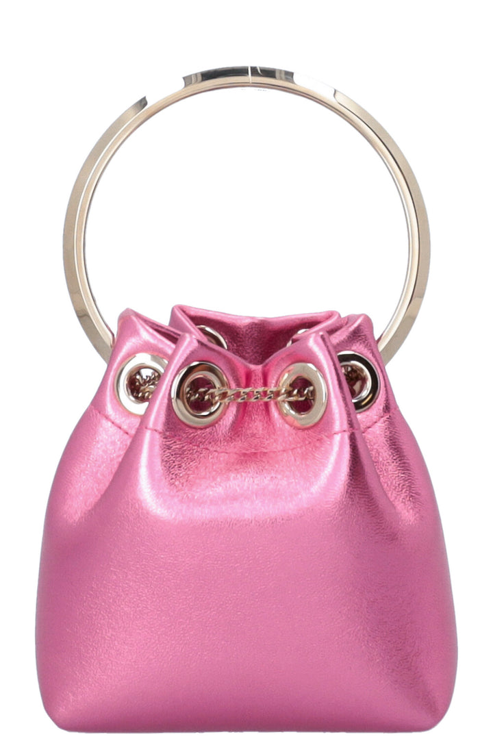 JIMMY CHOO Bon Bon Bag Micro Cuir Rose