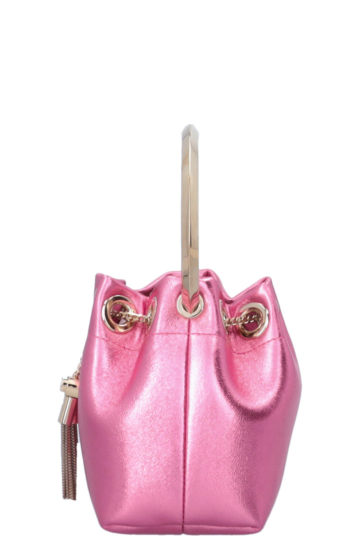 JIMMY CHOO Bon Bon Bag Micro Cuir Rose