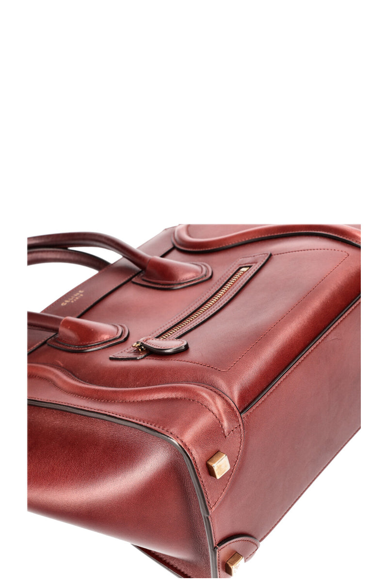 CÉLINE Luggage Bag Micro Darkred