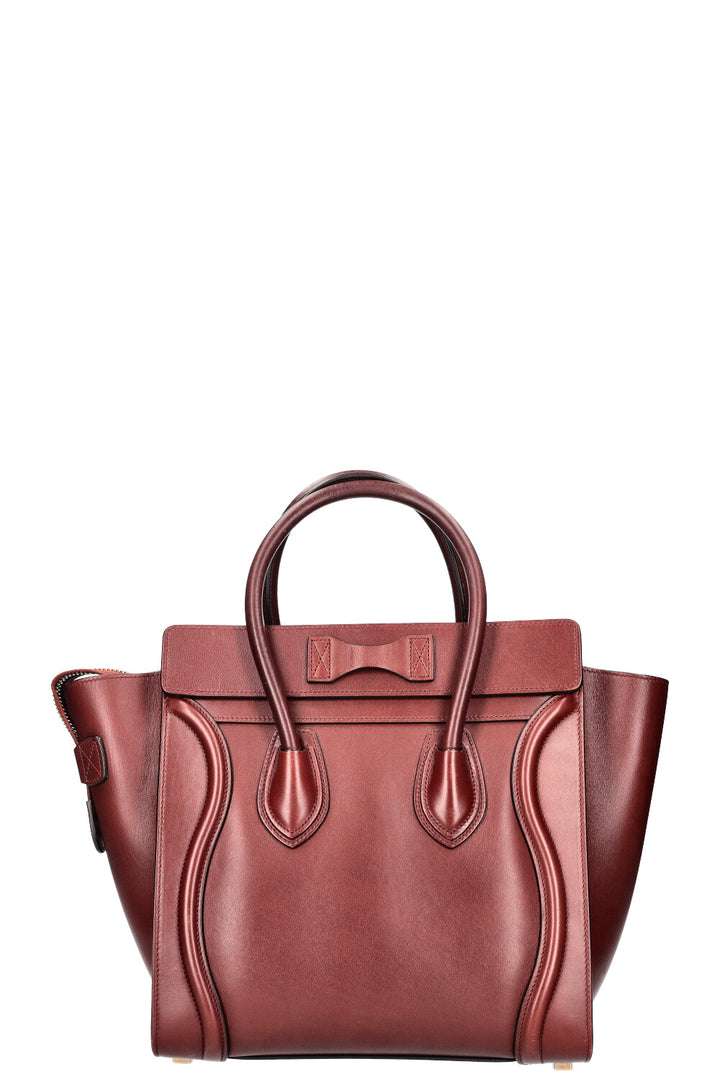 CÉLINE Luggage Bag Micro Darkred