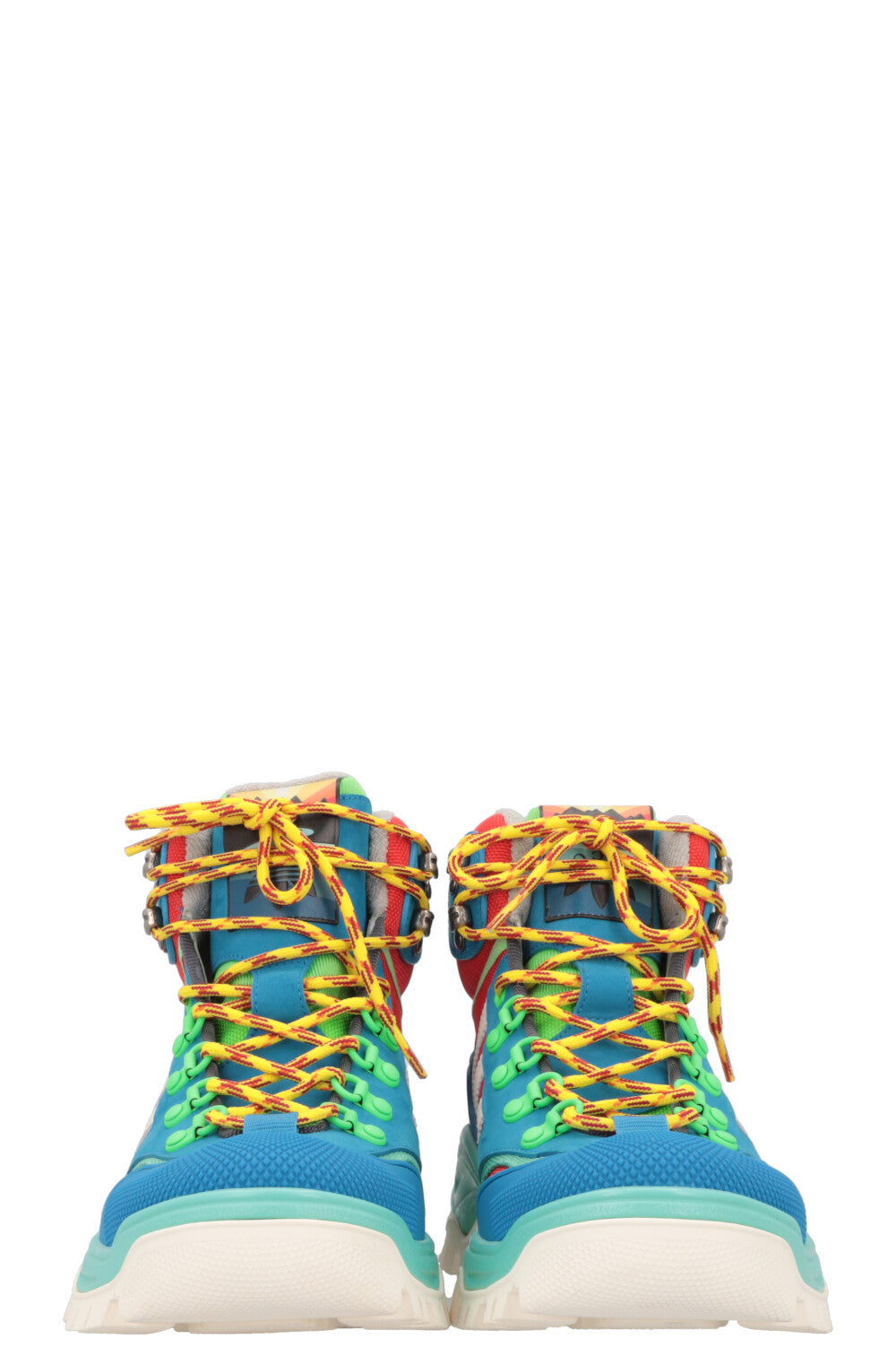 GUCCI x Adidas Lace Up Neon Hiking Boots