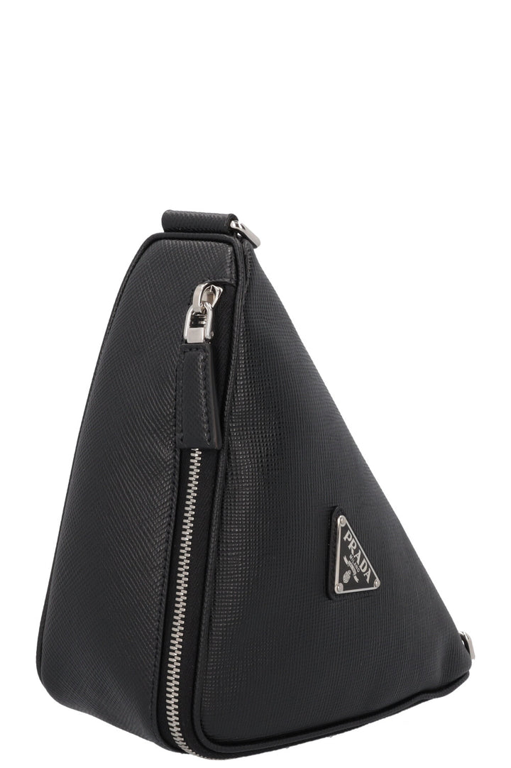 PRADA Triangle Saffiano Bag Black