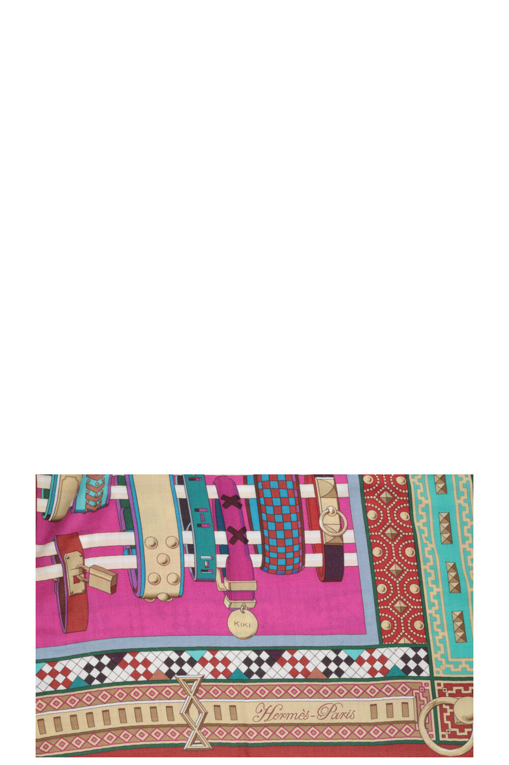HERMÈS Colliers De Chien Scarf 140 Cashmere Silk