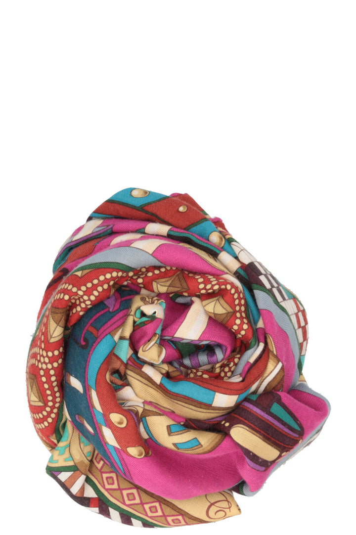 HERMÈS Colliers De Chien Scarf 140 Cashmere Silk