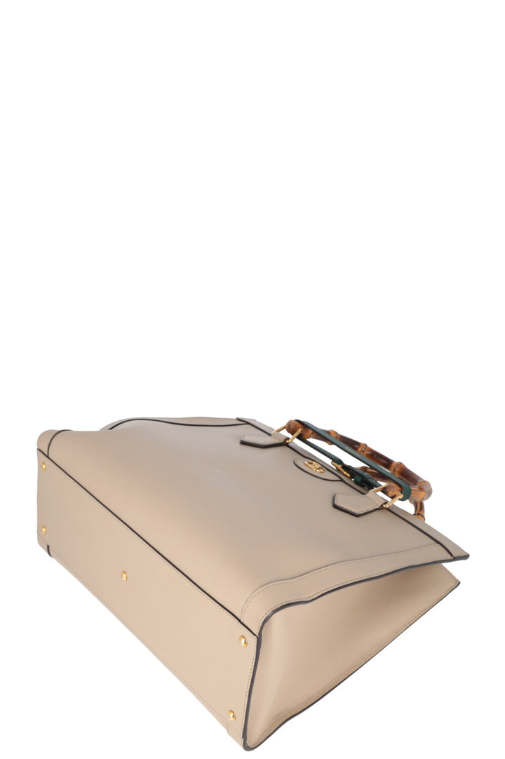 GUCCI Diana Medium Tote Bag Leather Beige