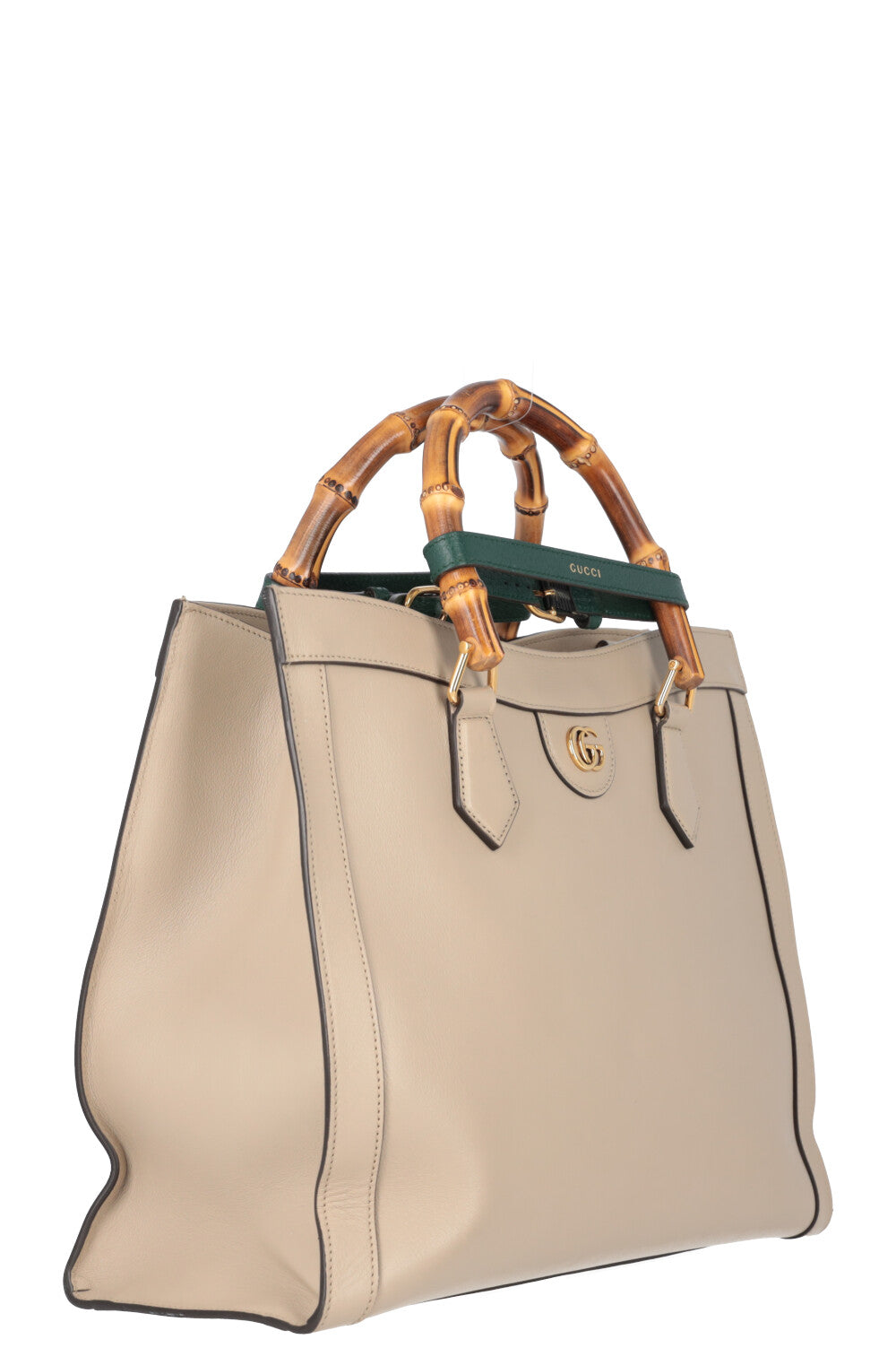 GUCCI Diana Medium Tote Bag Leather Beige